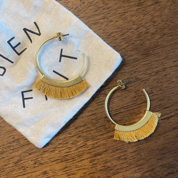 Madewell Jewelry - Madewell Fringe Hoops in Cumin